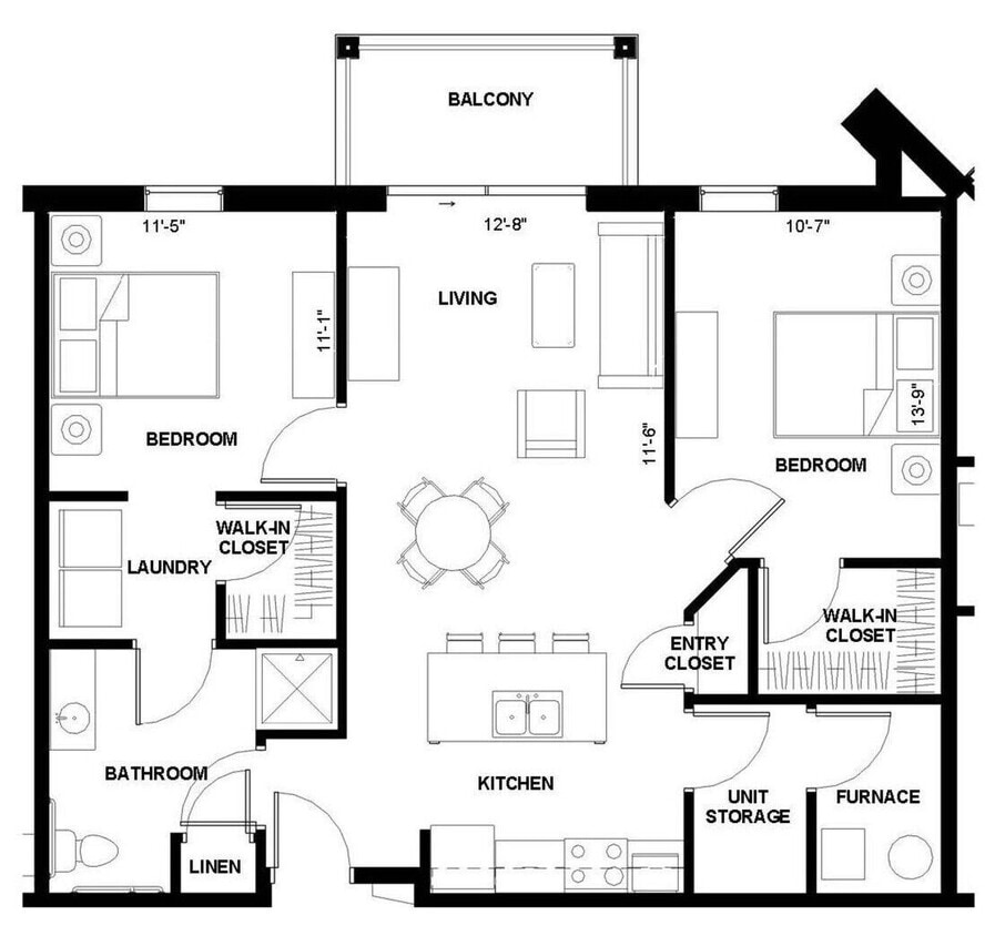 Floor Plan - 2B 60%