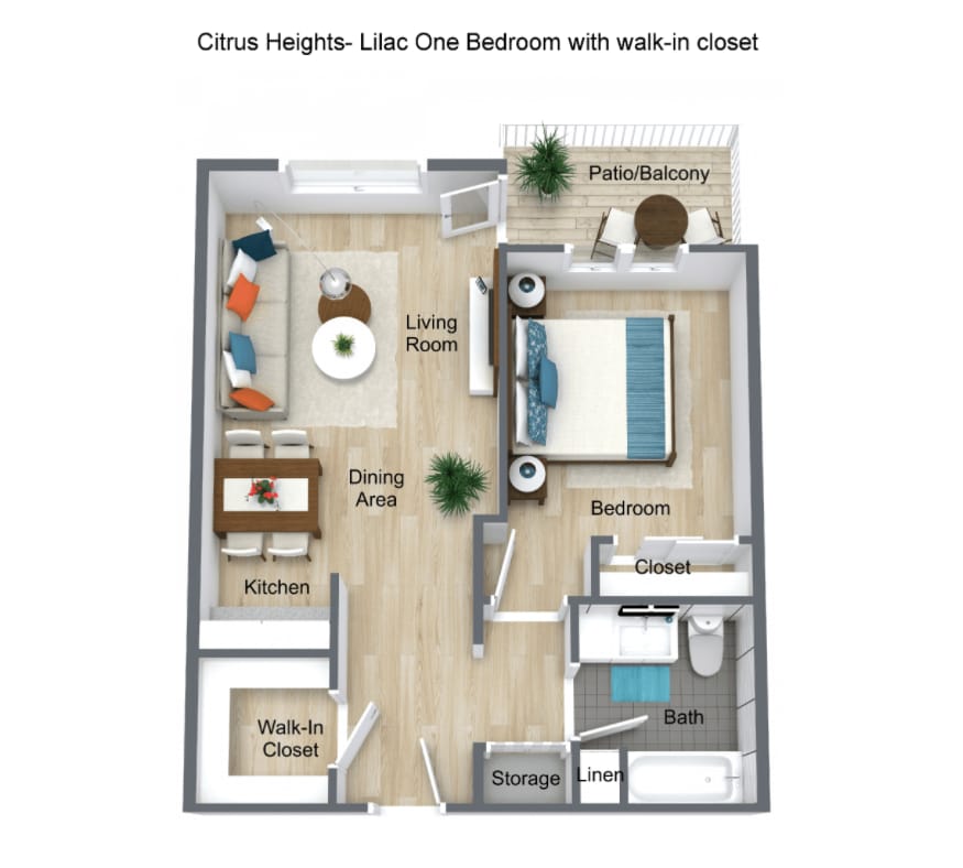 Floor Plan - One Bedroom - Deluxe