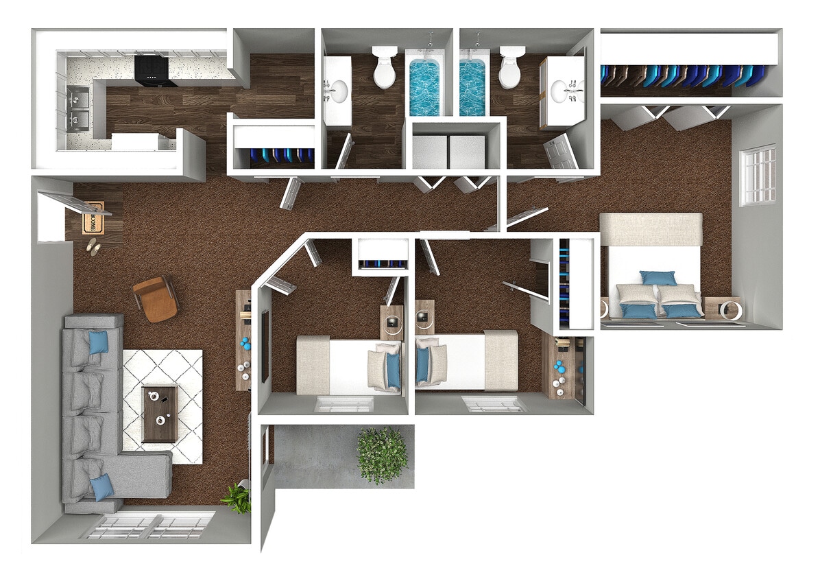3 Bedroom 2 Bathrom - 3 Bedroom 2 Bath