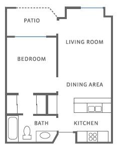 1BR/1BA - The Magnolia