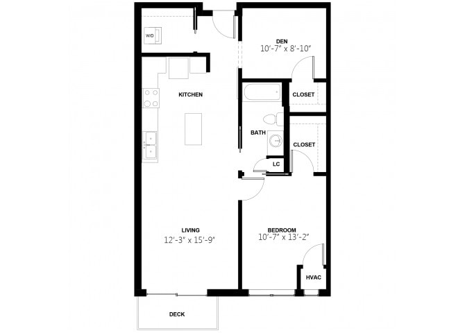 Floor Plan - One Bedroom 6