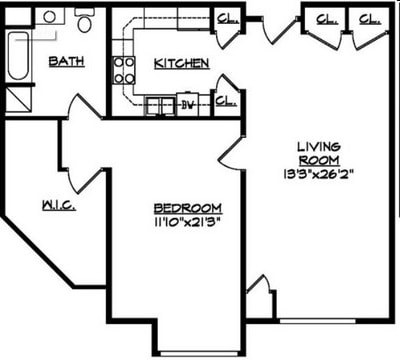 Monroe H - One Bedroom D