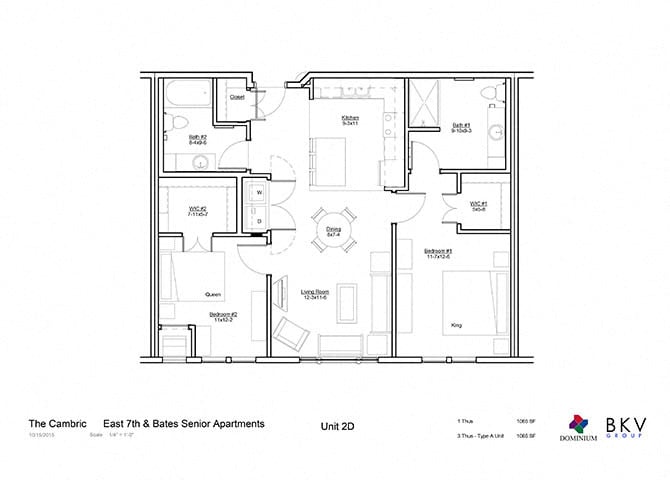 Floor Plan - Two Bedroom D (Accessible)