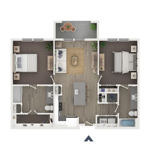 Floor Plan (The Chateau) - 2 Bedroom (B1) The Napa - The Napa