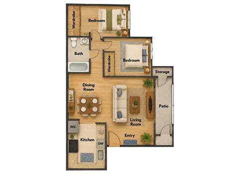 VillaMonterey_JuniorOneBedroom_FloorPlan - Junior 1 Bedroom