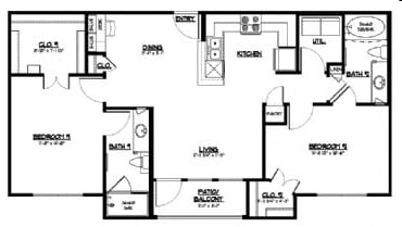 B3 - 2 Bedroom 2 Bath