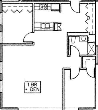 Floor Plan - One Bedroom