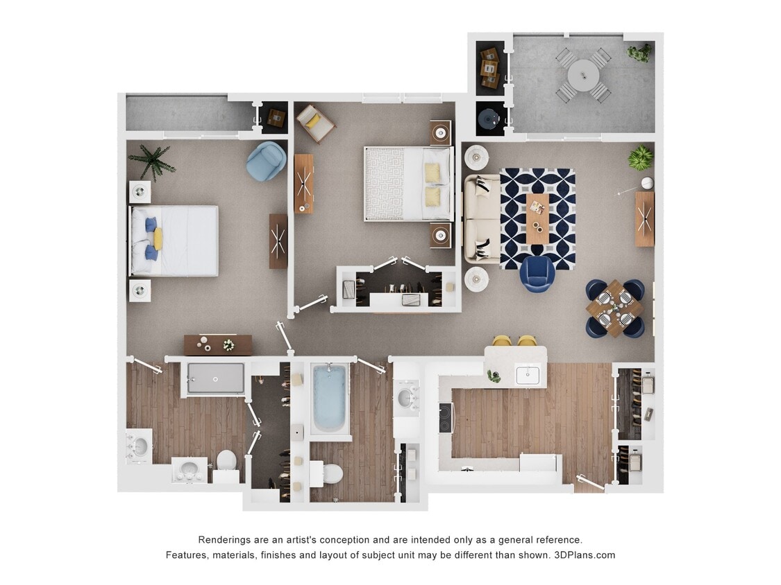 Floor Plan - Two Bedroom - Coltrane