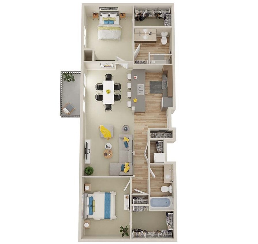 Floor Plan - 2x2 - D4