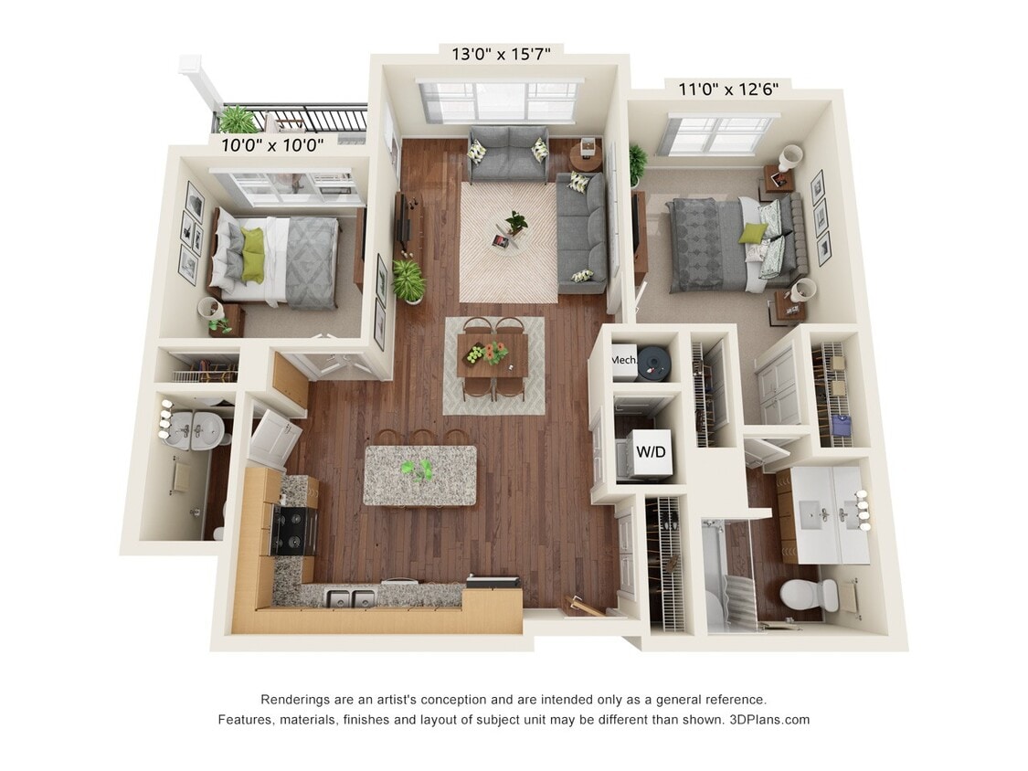 Floor Plan - Two Bedroom - B2