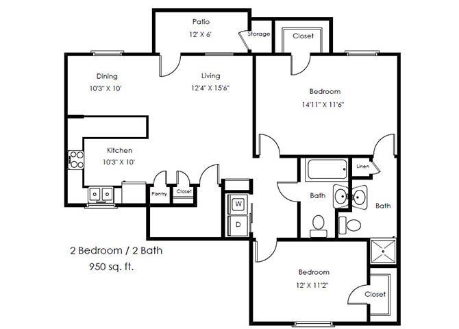 Floor Plan - Two Bedroom