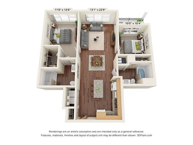 Floor Plan - Two Bedroom - B3