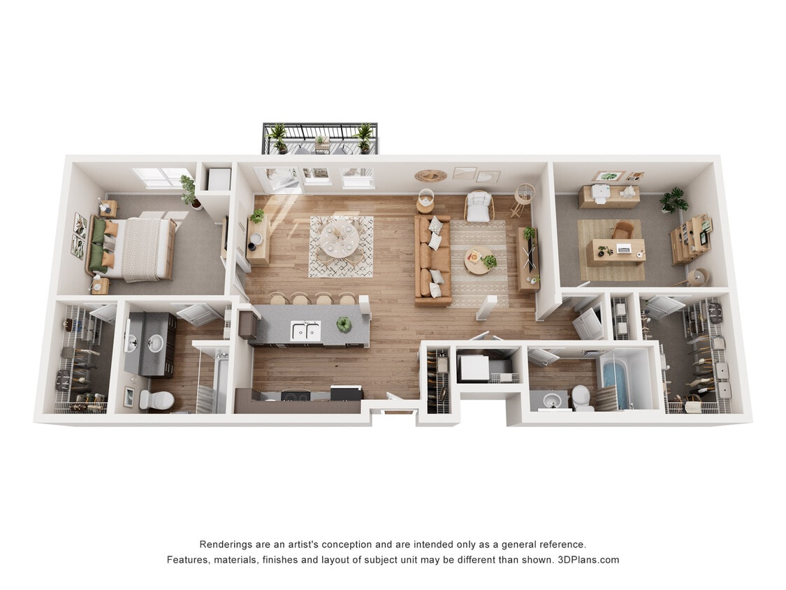 Floor Plan - 2x2 - D7