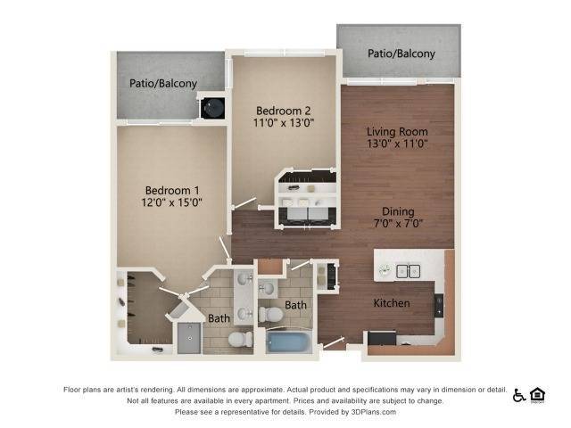 Banksia | 2 bed 2 bath | 1107 sq ft - Banksia