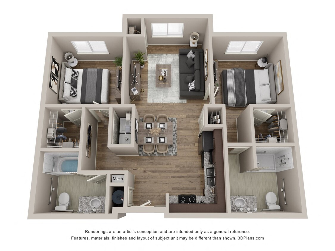 Floor Plan - 2/2 Bedroom