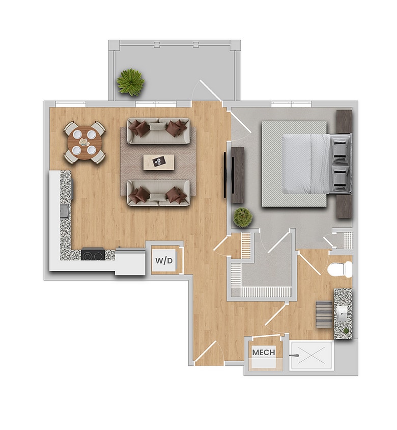 Aspen | 1x1 | 690 sf - ASPEN