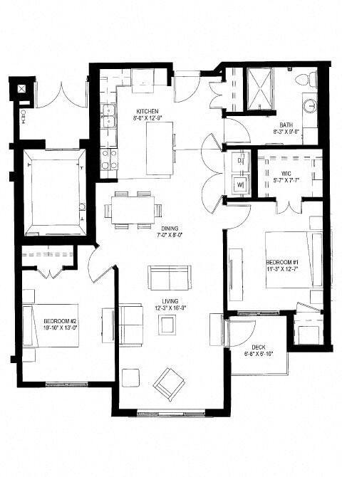 Floor Plan - Two Bedroom G
