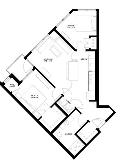 Floor Plan - Two Bedroom A