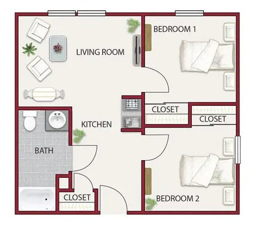 The Cornish - 2 Bedroom - The Sierra