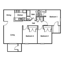 3BR/1.5BA - 3 Bedroom
