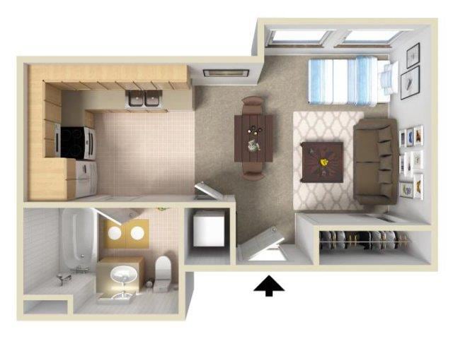Floor Plan - Studio | Age 55+