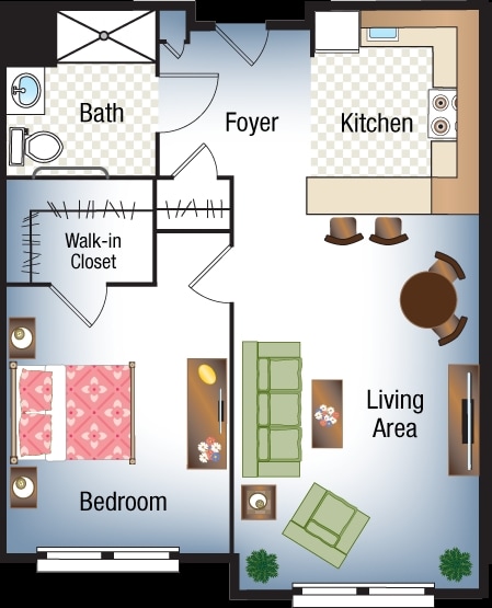 Unit A - 1 Bedroom