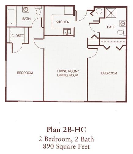 Floor Plan - Two Bedroom- Accessible