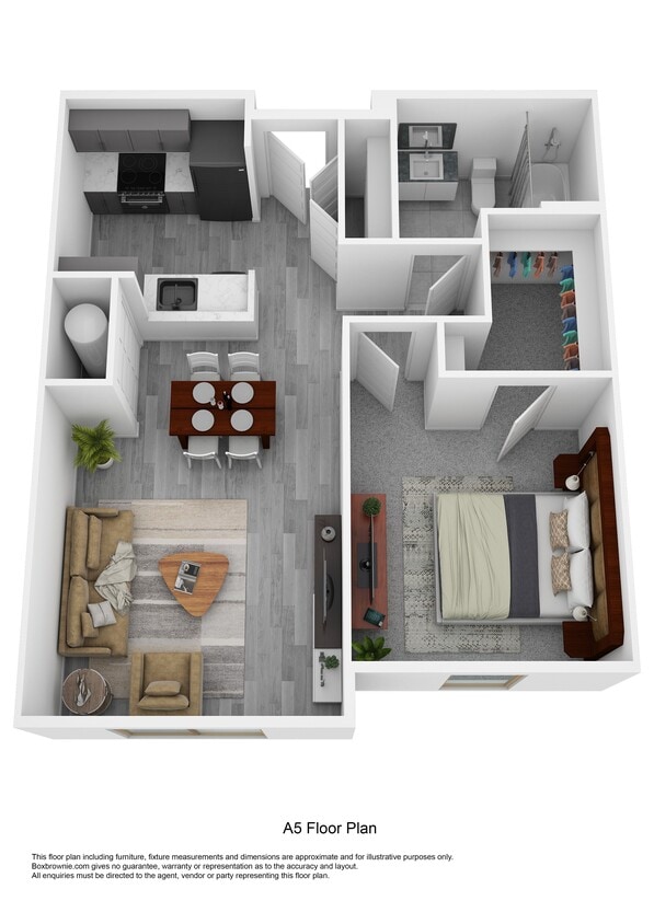Floor Plan - A5 - One Bedroom