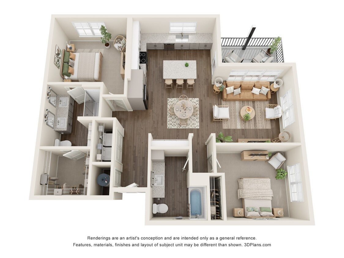 The Osprey | 2 Bed + 2 Bath Apartment | 1,274 SF - The Osprey