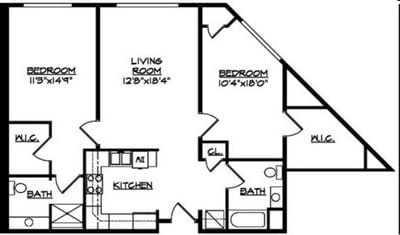 Princeton B - Two Bedroom A2