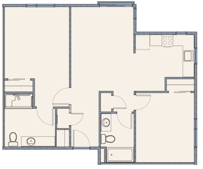 Floor Plan - Two Bedroom