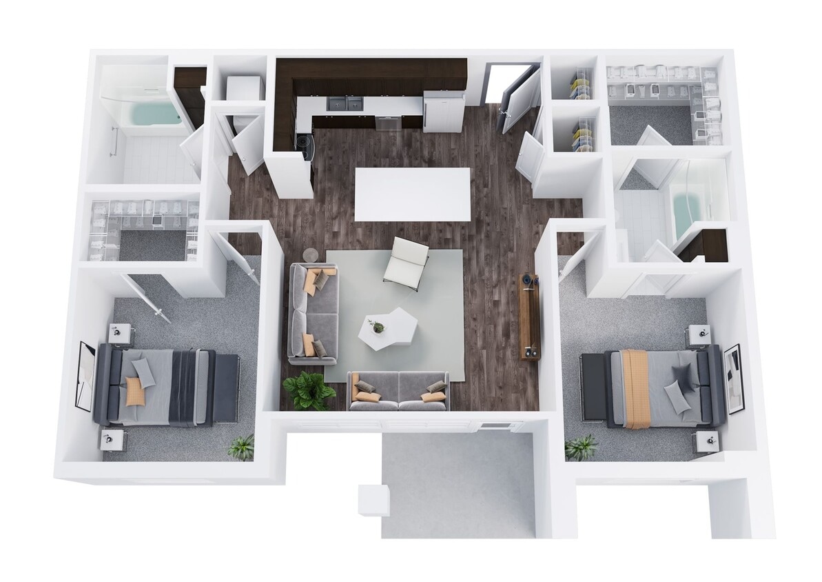 Floor Plan - ?LE HOMME DIEU 2 BEDROOM OPENING JUNE 2026! 