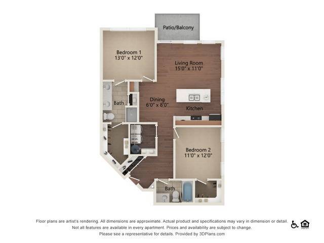 Redbud | 2 bed 2 bath | 1149 sq ft - Redbud