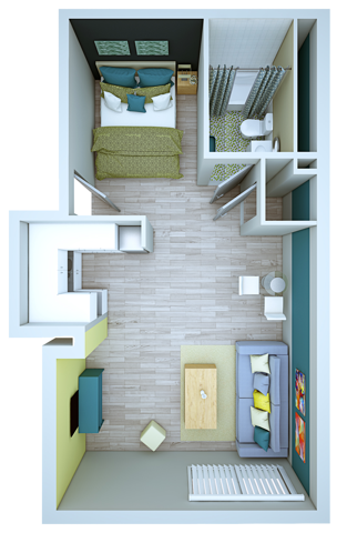 Junior One Bedroom Studio - 1 Bedroom Junior