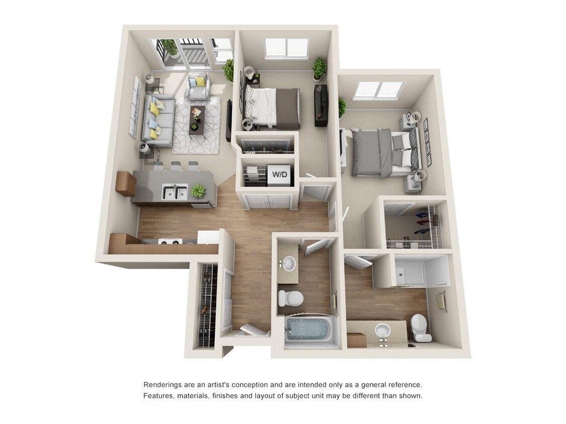 Floor Plan - 2x2 - D1 *income restrictions apply