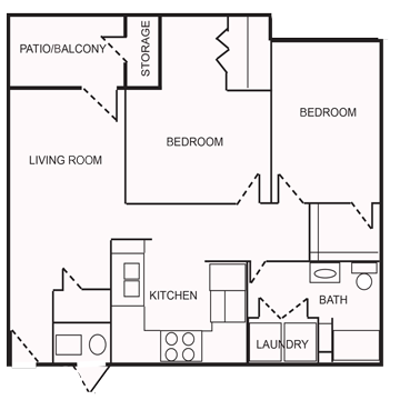 Floor Plan - 2 BR