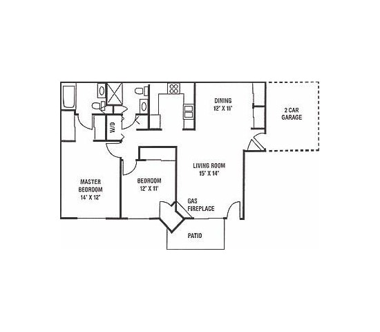 Floor Plan - L1 - LOWER CORNERSTONE TOWNHOME - 2 Bedroom, 2 ...