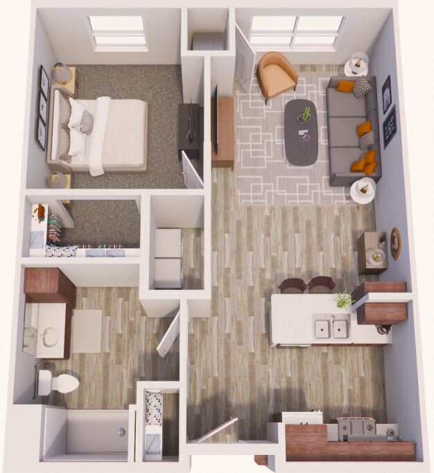 Floor Plan - 1 Bedroom