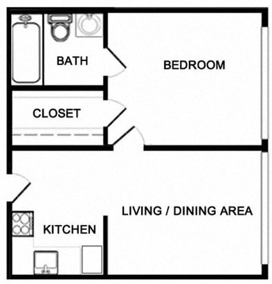 Floor Plan - One Bedroom