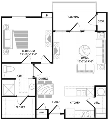 Peachtree 1x1 790sqft.jpg - 60% 1 Bedroom 1 Bathroom Sm
