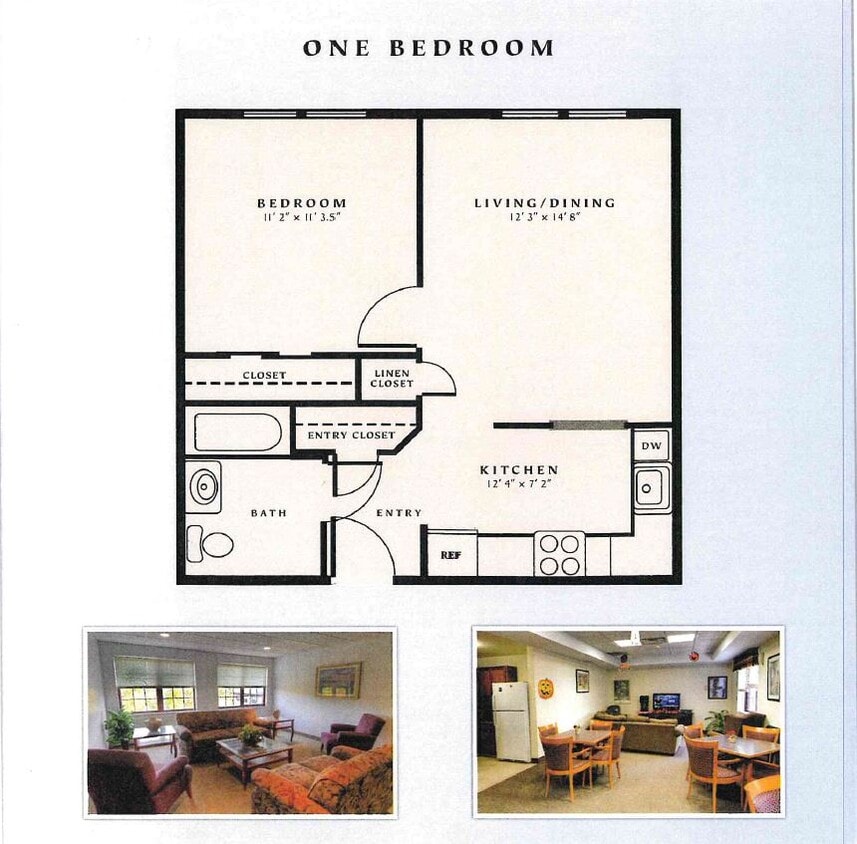 Floor Plan - One Bedroom
