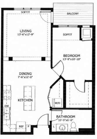 Floor Plan - 1 Bedroom 1 Bath