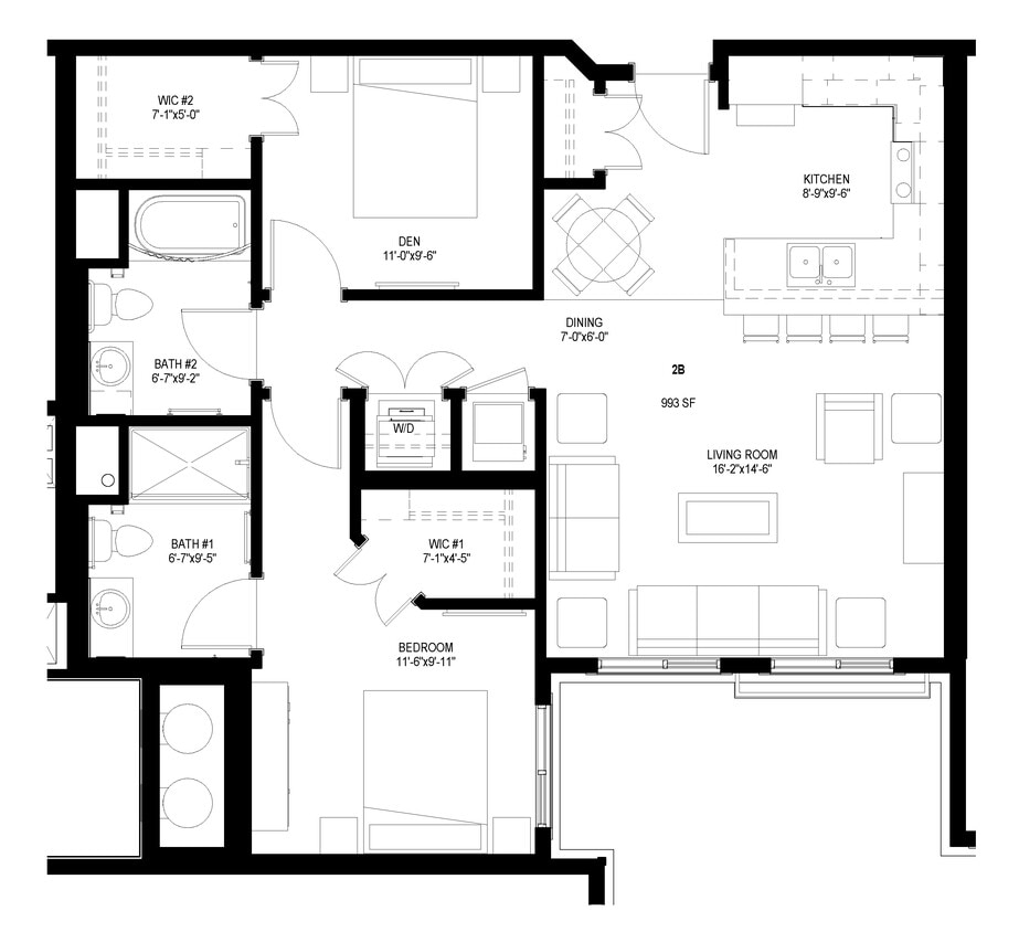 Floor Plan - Two Bedroom - B