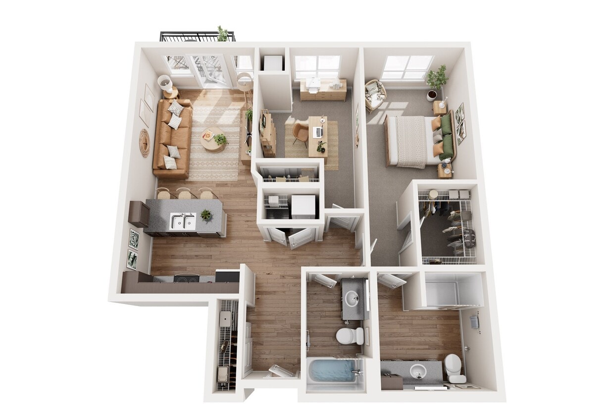Floor Plan - 2x2 - D1
