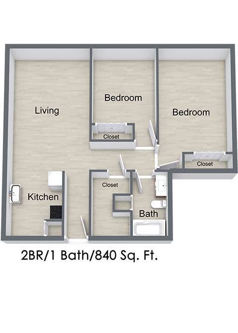 Floor Plan - Two Bedroom