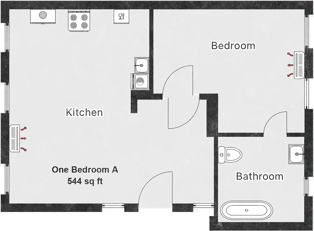 Floor Plan - 1X1 A