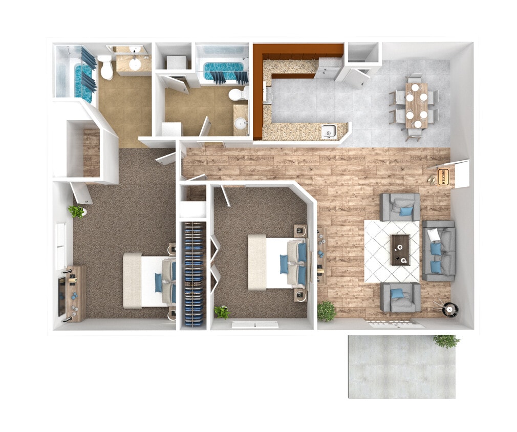 2 Bedroom 2 Bath - The Summit
