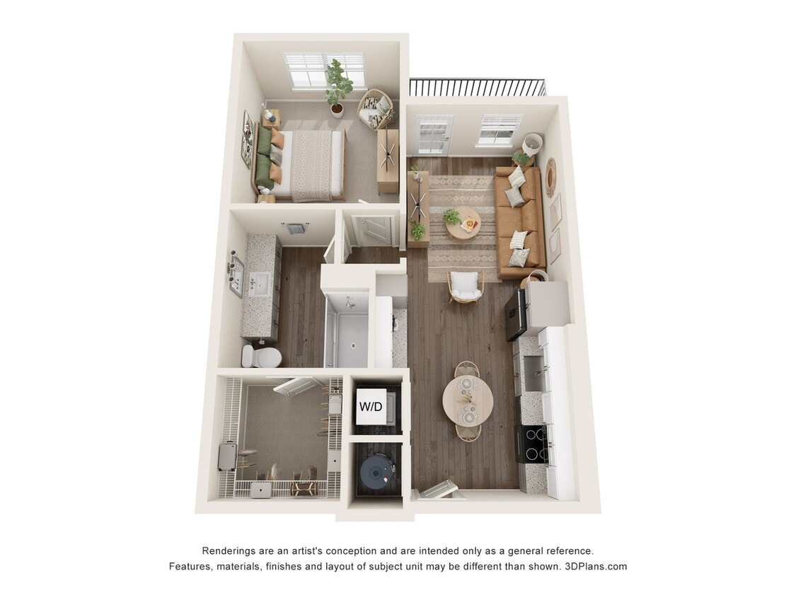 The Sawgrass | 1 Bed + 1 Bath Apartment | 683 SF - The Sawgrass