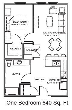 Floor Plan - 1br411
