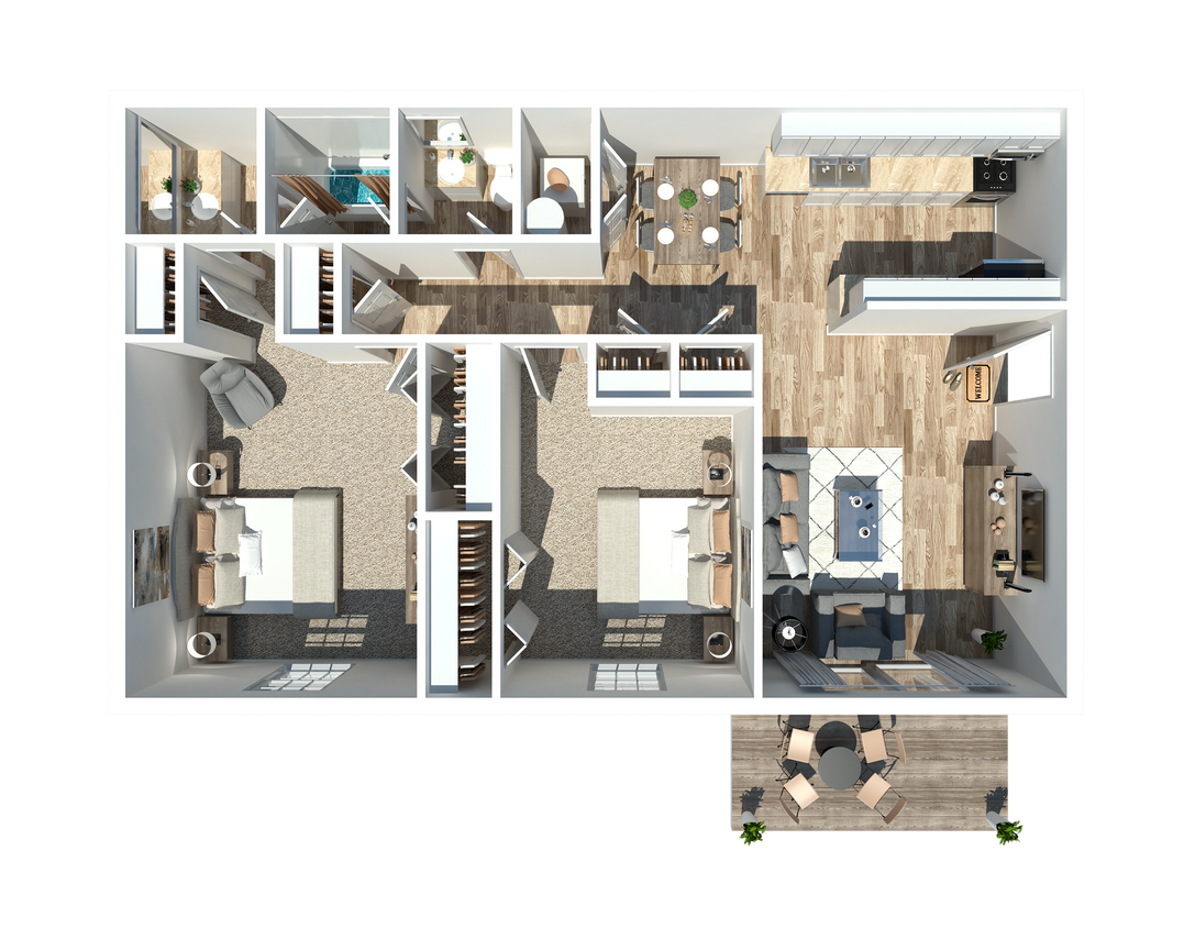 Two Bedroom Kinley Flats - Two Bedroom